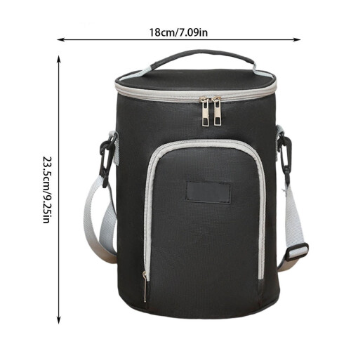 Isolierte runde Lunchtasche, mittelgroß, 1 Stück 1
