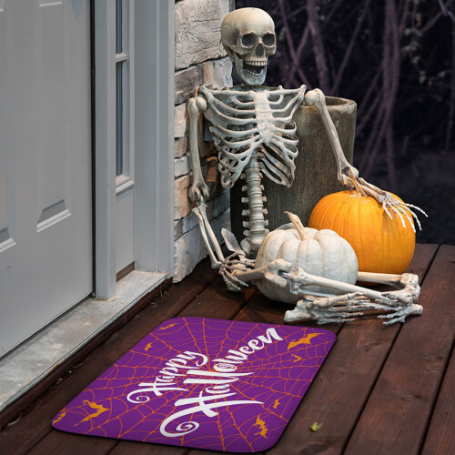 Halloween kitchen mat black ghost decorative rug 2