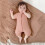 Baby Rompers Solid Color Front Zipper Short Sleeve Jumpsuit 3