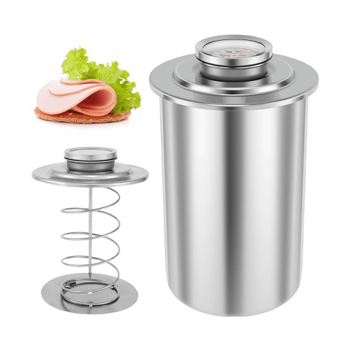 Ham Maker Meat Press with Thermometer Round Mold 1