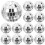 Mini Silver Disco Ball Ornaments Christmas Tree 12pcs 2