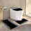 Set di tappeti da bagno argento, nero e glitter, 3 pezzi 4