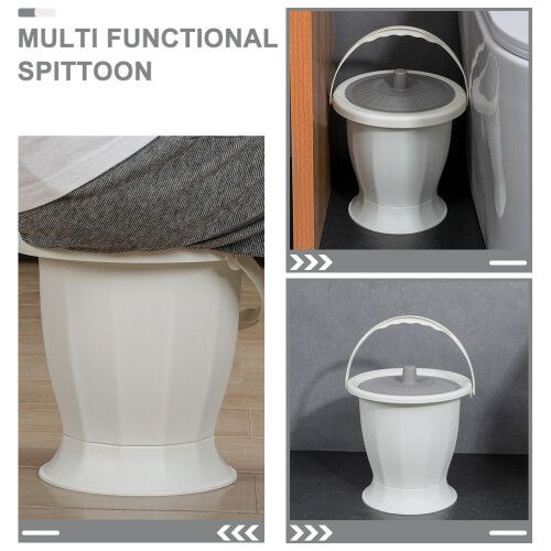 Grey Portable Chamber Pot with Lid 1 Count 1