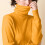 Damen-Rollkragenpullover, einfarbig, aus Baumwolle, gestrickt, schmale Passform 4