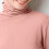Damen-Rollkragenpullover, einfarbig, Baumwolle, schmale Passform 5