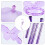 Carillon éolien papillon en plastique violet, 1 pièce 4