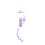 Carillon éolien papillon en plastique violet, 1 pièce 5