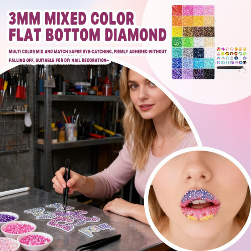 Strass in resina da 3 mm multicolore, 30000 pezzi 2