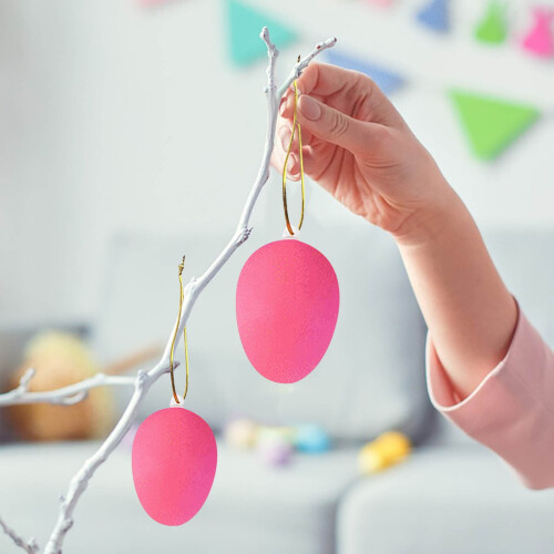 Plastic Fake Eggs for DIY Easter Eggs, Pastel Colorful Bright Plastic Easter Eggs with Hinge, Perfect for Easter Egg Hunt, Surprise Egg, Easter Hunt 1