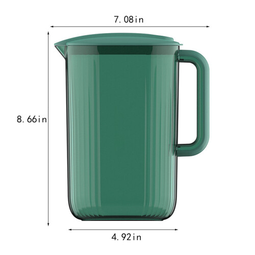 Lingouzi large square fridge water pitcher with lid 2