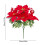 Χρυσά τεχνητά λουλούδια Poinsettia κόκκινα με κλιπς και μίσχους 3