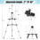 Aluminum adjustable easel stand 17-66 inches black 3