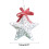 Christmas Tree Pendant White Plastic Star 12cm 2
