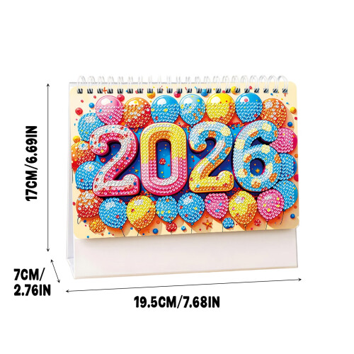 Diamantmalerei-Tischkalender 2026 (13 Monate) 1