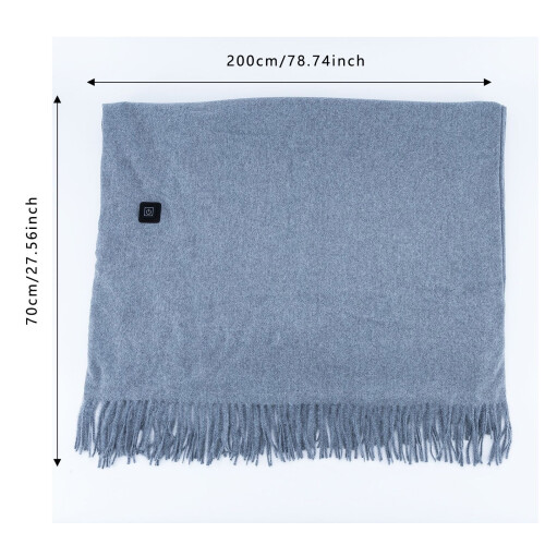 Heated Shawl Wrap for Women Grey USB-Powered 1 Piece 1