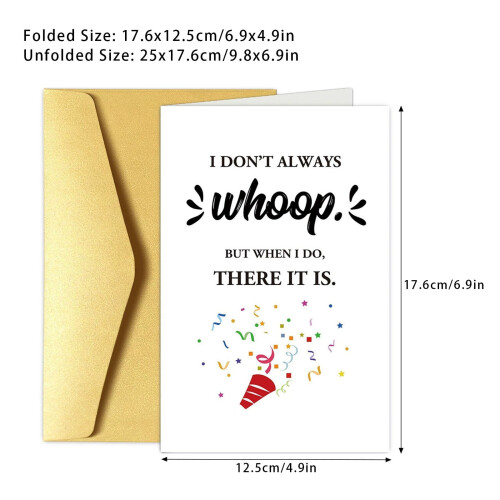 Foldable graduation greeting card 17.6x12.5 cm folded 1