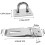 Stainless Steel Gate Lock Hasp Set 2 pcs 3 inch Silver 2