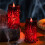 Abajur de Halloween com fantasmas e esqueletos em formato de abóbora1 5