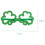 St Patrick's Day green glitter glasses 1 pair 2