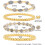 Gold Beaded Bracelet for Women Natural Stone Healing Stack 2
