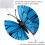 3D Butterfly Wall Decor Blue Stickers 12pcs 4
