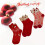 Christmas Stockings Plush Reindeer Bear Pattern 6 Pair 2