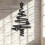 Metal Christmas Tree Wall Art Black 1pc 4