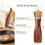 Wooden Salt and Pepper Grinder Set Oak 2-Pack 3