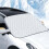 Reflective windshield sun shade for heat and UV protection 4