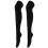 Women's Over-the-Knee Socks Solid Black One Size 2