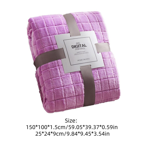 Fleece Throw Blanket Plaid Solid Color 150cm x 100cm 2