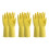 Rubber Cleaning Gloves Yellow 3 Pairs 2