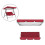 3-Seat Swing Cover Set Dustproof Replacement Covers Red 5