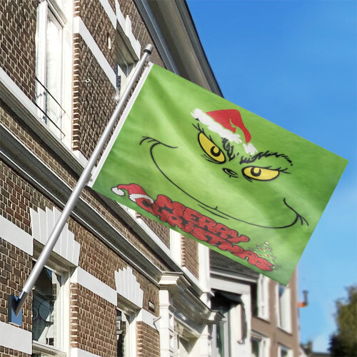 Grinch outdoor flag 3x5 ft double-sided 2