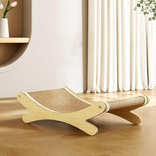 Cat scratch chair with elevated bed and sisal mat 1