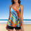 Women's Blouson Tankini Top Loose Fit 2