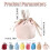Easter bunny ears drawstring gift bag pink 1 pc 3