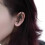 Rose Thorns Heart Stud Earrings Handmade 1 Pair 3