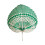 Bamboo Hand Fan Heart Shaped Woven Leaf 1 Piece 3