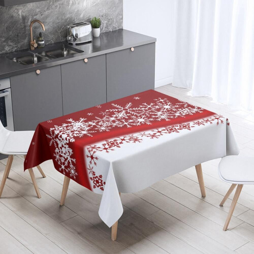 Rectangle Cotton-Linen Tablecloth 35.455.1 Inch Red 1