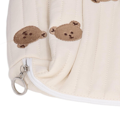 Stroller Diaper Bag with Bear Embroidery Cotton 1pc 2