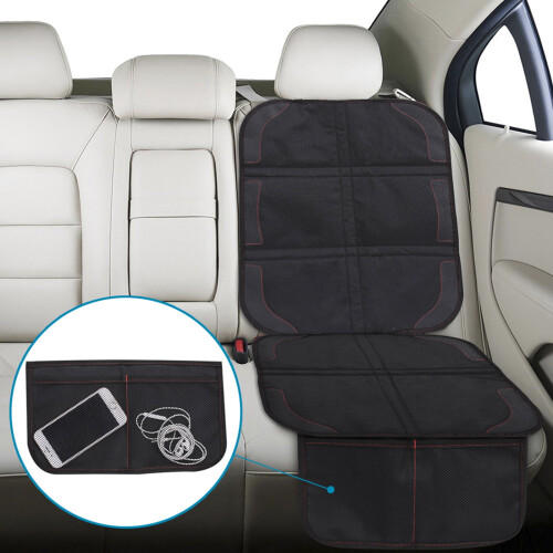 Car Seat Protector Black Universal Waterproof with Mesh 2
