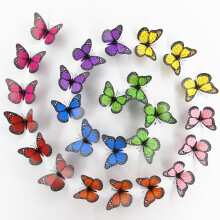 Orange 3D Butterfly Wall Stickers 10PCS