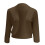 Women's Cropped Blazer Collarless Open Front Coffee XL 5