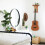Wooden Guitar Wall Mount with Shelf 2-Pack 7