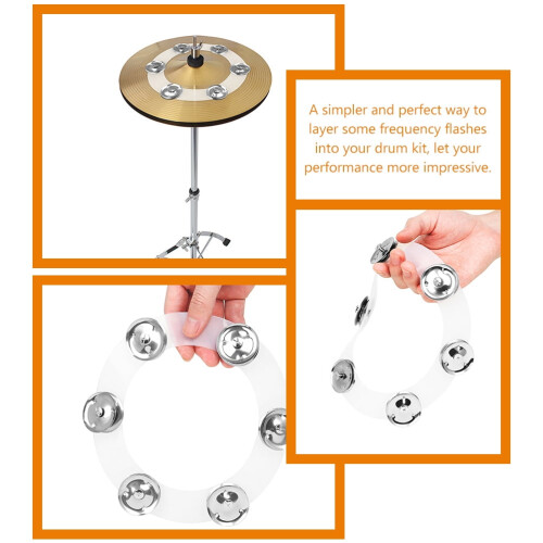 Tambourine Mountable Cymbal Accessory Silver 1 Piece 1