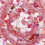 Heart Tinsel Garland Red White Metallic 6.56 Ft 7