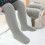 Calça legging de malha de algodão para bebês meninas de 6 a 12 meses, cinza. 3