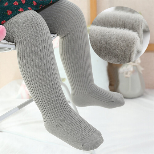 Calça legging de malha de algodão para bebês meninas de 6 a 12 meses, cinza. 2