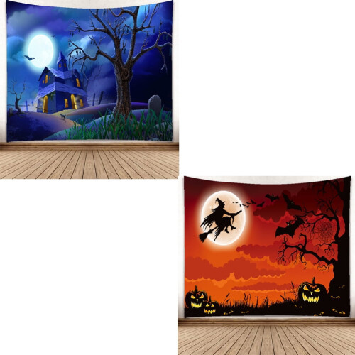 Halloween tapestry wall hanging blanket 1 piece 2